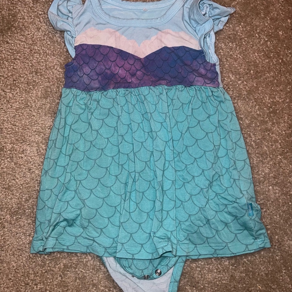 Posh Peanut Blue and Purple Mermaid Dress